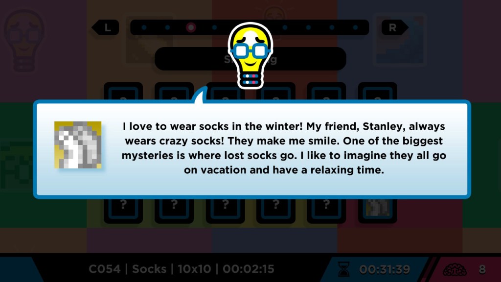 I love to wear socks in the winter! My friend, Stanley, always wears crazy socks! They make me smile. One of the biggest mysteries is where lost socks go. I like to imagine they all go on vacation and have a relaxing time.