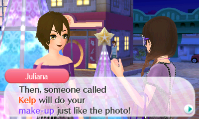 Juliana: Then, someone called Kelp will do your make-up just like the photo!