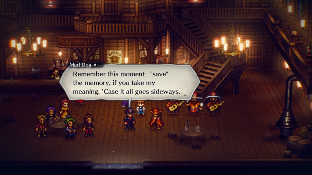 Mad Dog: Remember this moment-"save" the memory, if you take my meaning. 'Case it all goes sideways.