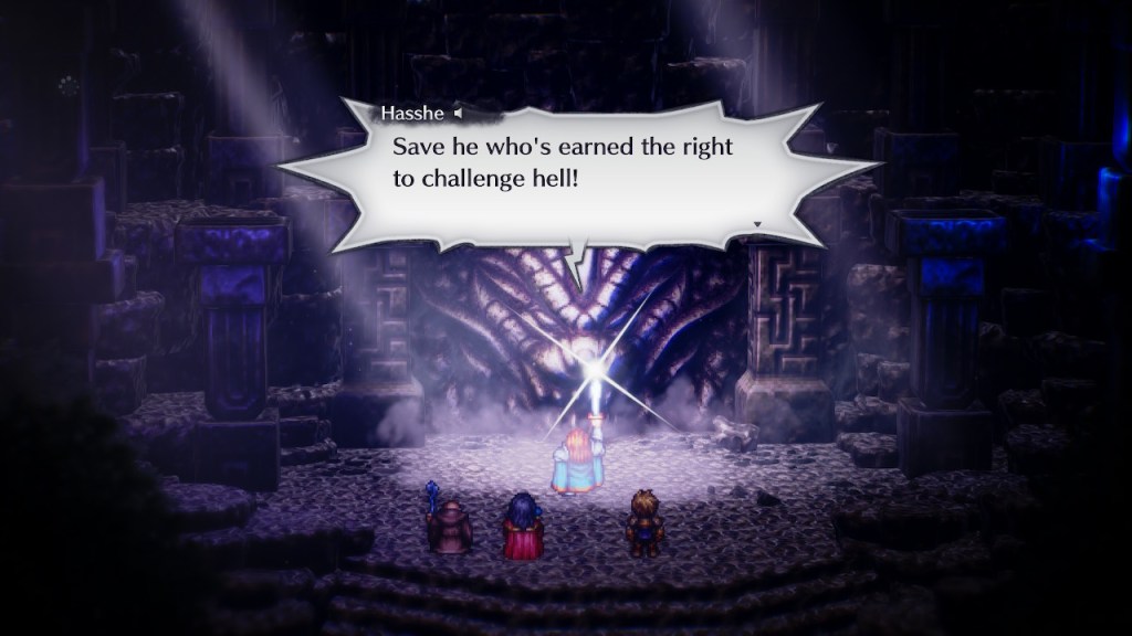 Hasshe: Save he who's earned the right to challenge hell!