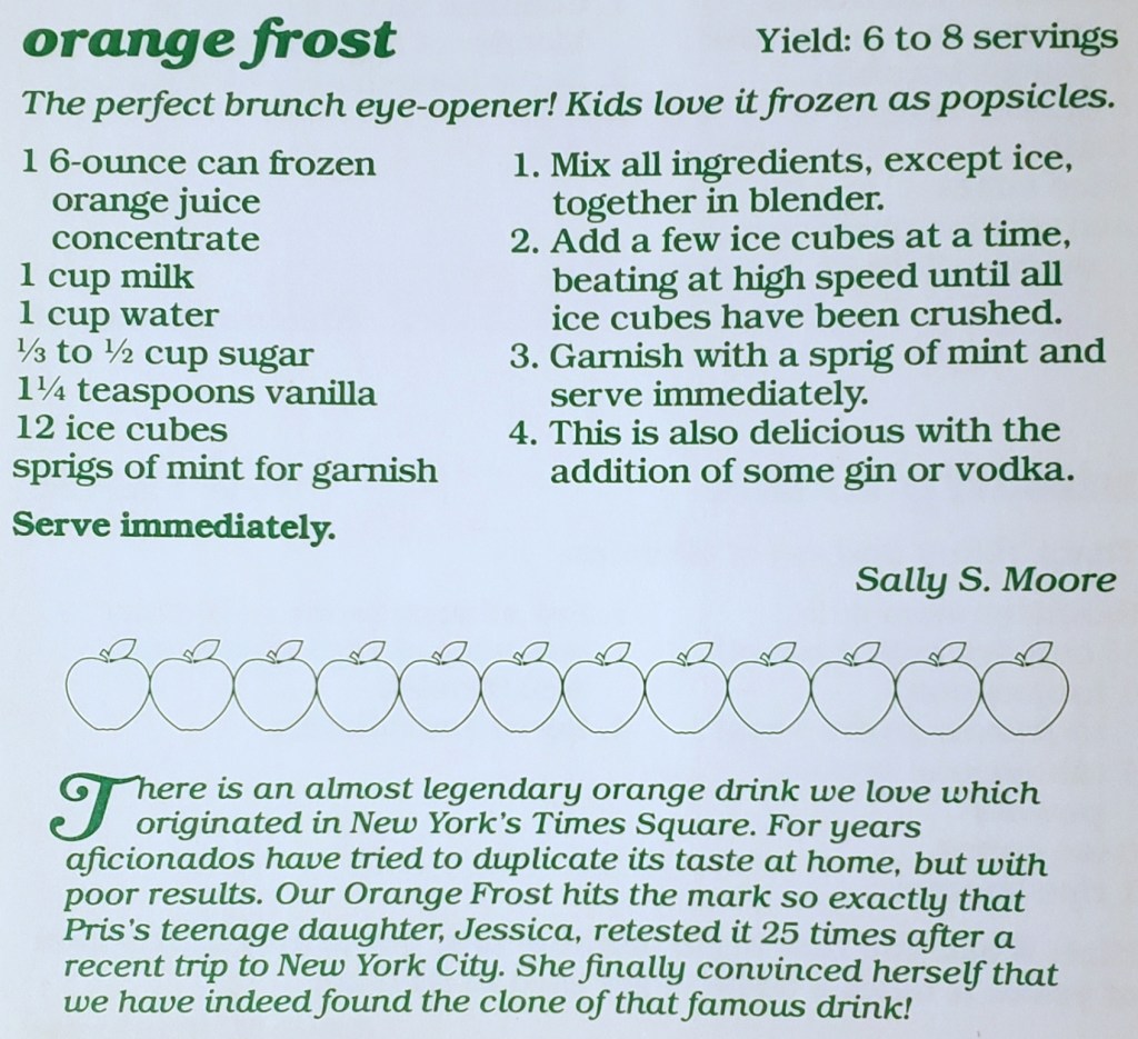 A recipe claiming to be a dupe for an almost legendary orange drink that originated in New York's Times Square. Based on the ingredients, it looks very much like an Orange Julius.