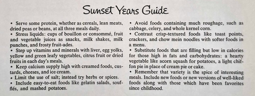 Sunset Years Guide